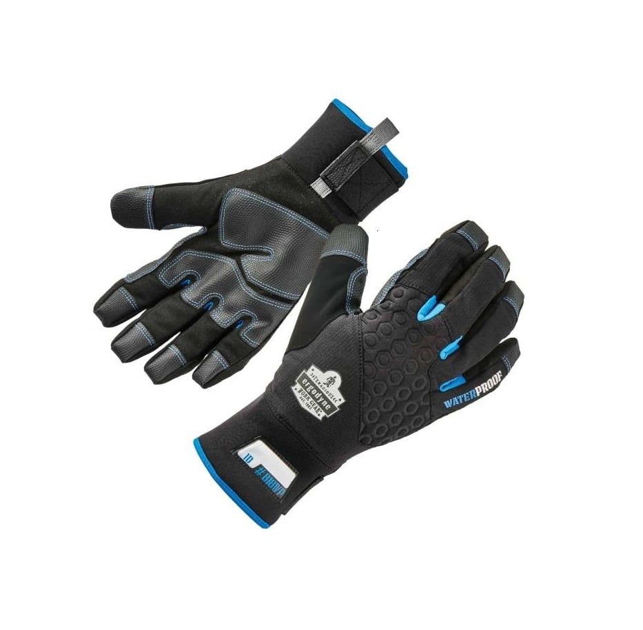 ERGODYNE Thermal WP Gloves - Tena-Grip, Color: 818WP BLK, Size: S