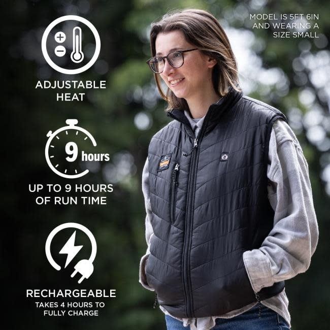 Ergodyne 6495 Black Rechargeable Heated Vest w/Battery