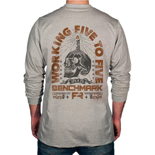 BENCHMARK FR SHIRT, Color: 3118FRLG - 5TO5 LT GRAY, Size: S