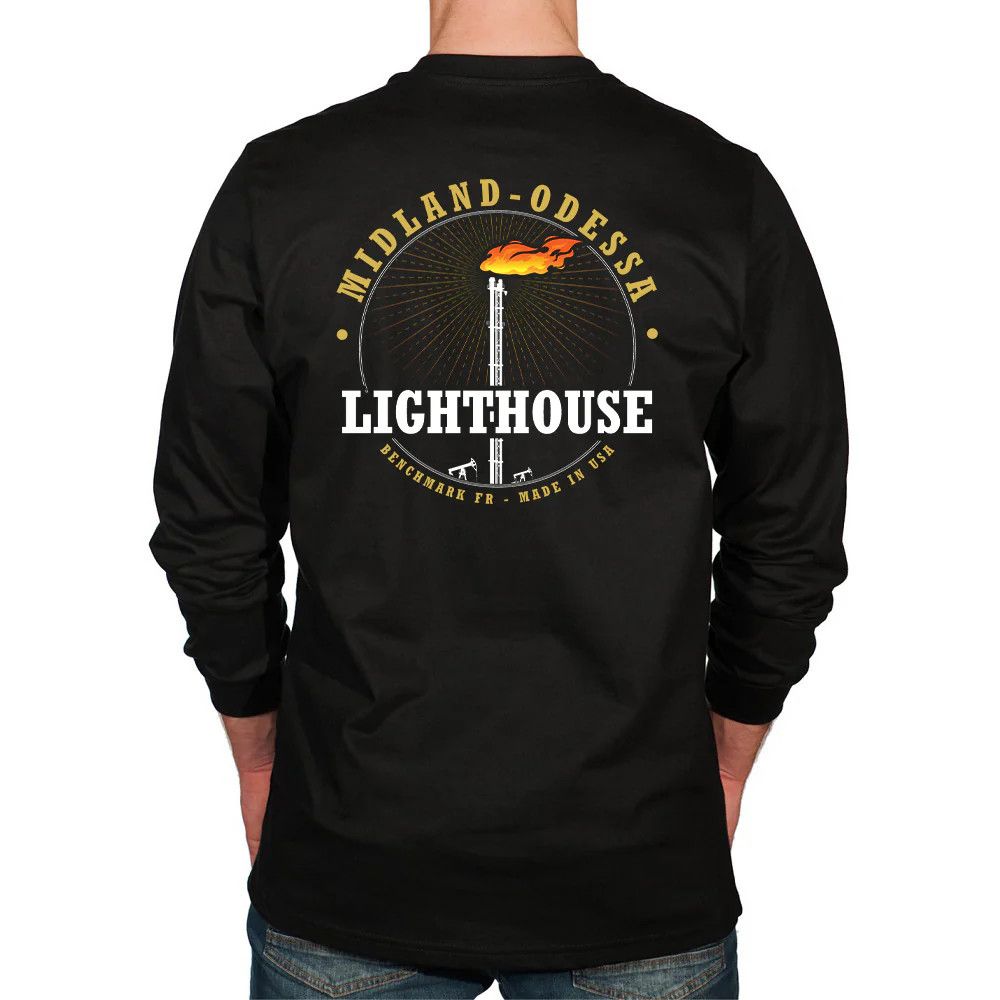 Benchmark FR “Midland-Odessa Lighthouse” Long Sleeve Shirt Benchmark FR “Midland-Odessa Lighthouse” Long Sleeve Shirt, Color: 3118FRBK, Size: M