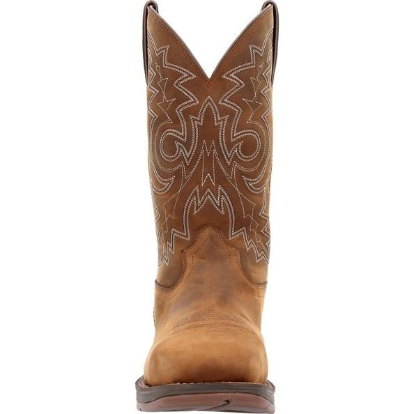 Durango® Men's 12" Waterproof Western Steel Toe Work Boots – Brown (Model DDB0389)