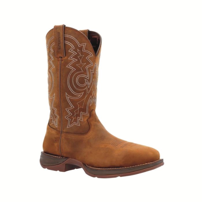 Durango® Men's 12" Waterproof Western Steel Toe Work Boots – Brown (Model DDB0389)