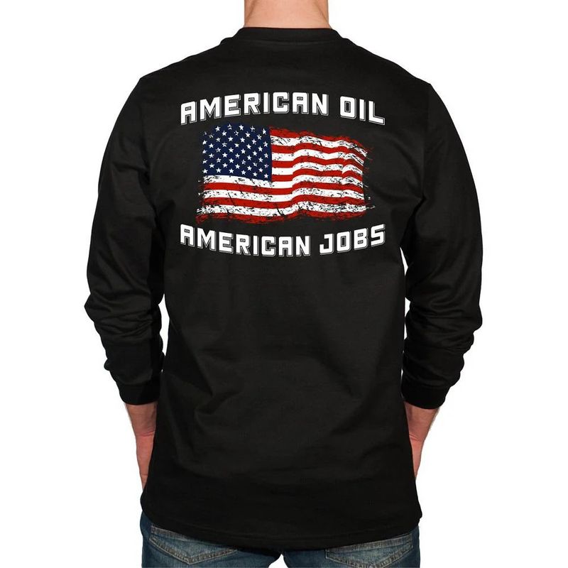 Benchmark FR Long Sleeve “American Oil, American Jobs” Shirt- 3118FR