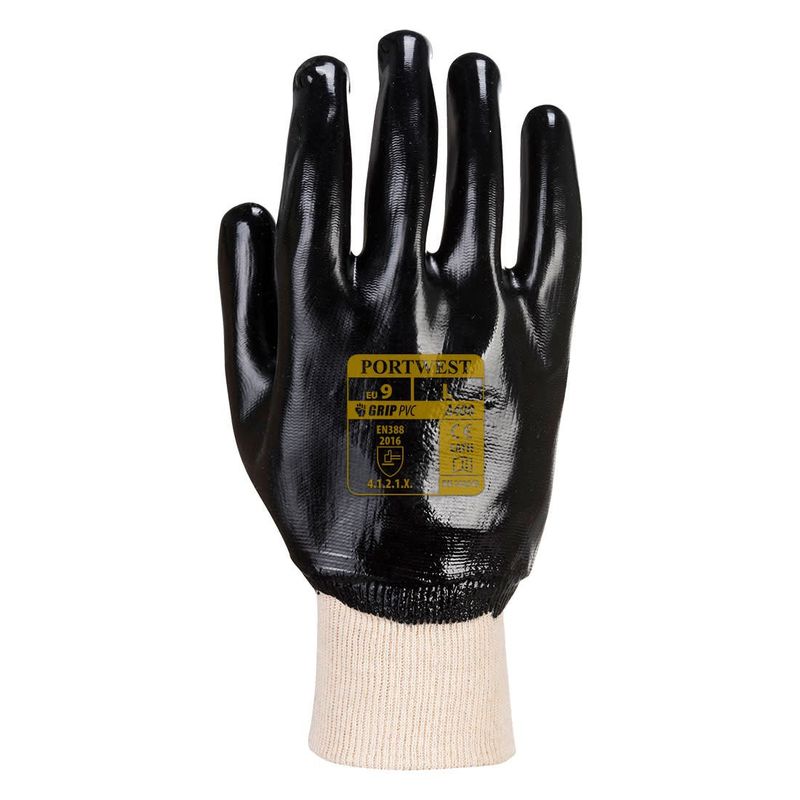 Portwest A400BK  PVC Knitwrist  Glove