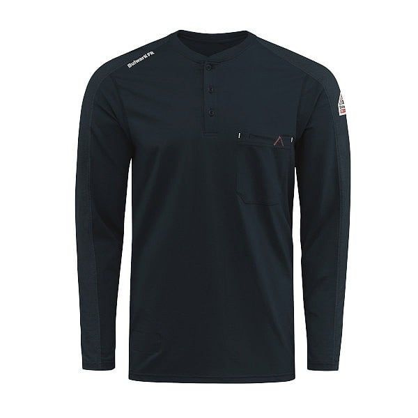 BULWARK MENS FLEX KNIT HENLEY CAT2