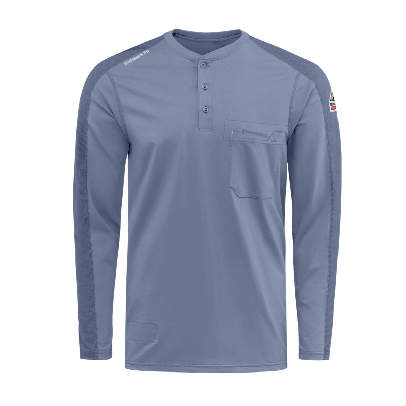 BULWARK MENS FLEX KNIT HENLEY CAT2