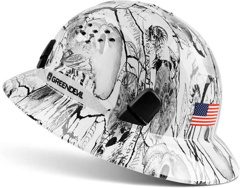 Green Devil Full Brim Hardhat