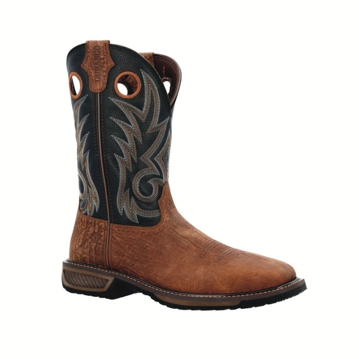 Durango® Men's 11" Western Work Boots – Brown, Square Toe (Model DDB0401)