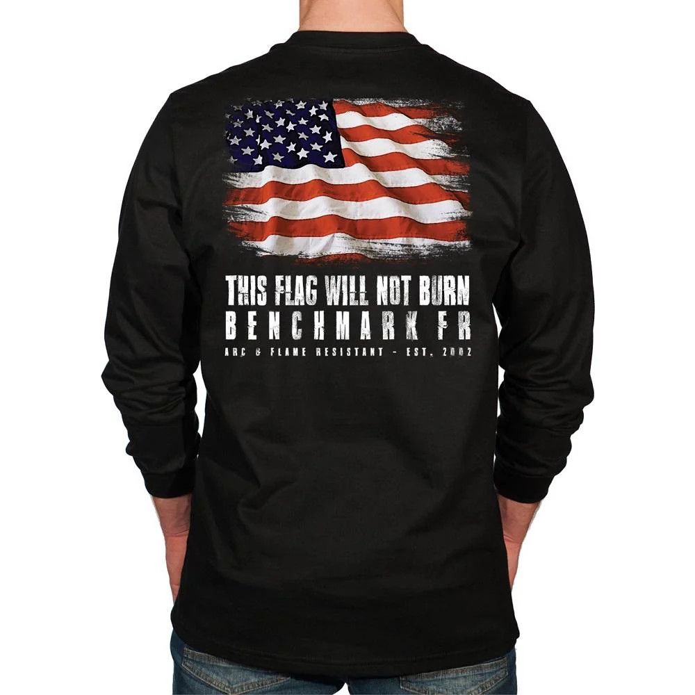 Benchmark FR Long Sleeve “This Flag Will Not Burn” Shirt Benchmark FR Long Sleeve “This Flag Will Not Burn” Shirt