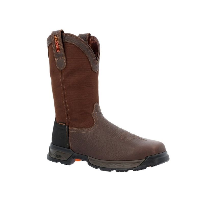 Durango® Men's Ranger XP™ 11" Waterproof Western Steel Toe Work Boots – Espresso Bark (Model DDB0458)