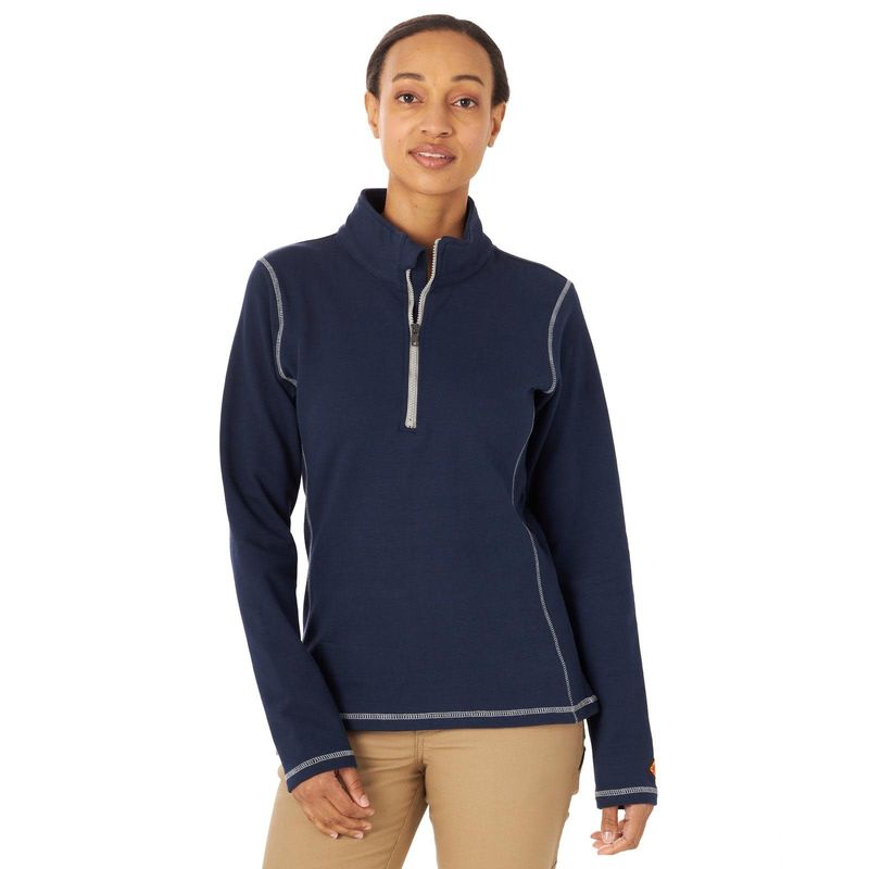 **Womens Wrangler FR Flame Resistant 1/4 Zip Pullover FRLW13N