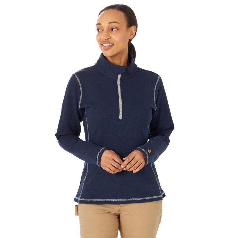 **Womens Wrangler FR Flame Resistant 1/4 Zip Pullover FRLW13N