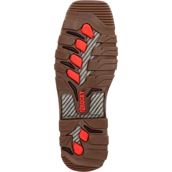 **ROCKY 11" CARBON 6 WATERPROOF PULL-ON WESTERN BOOT- RKW0350