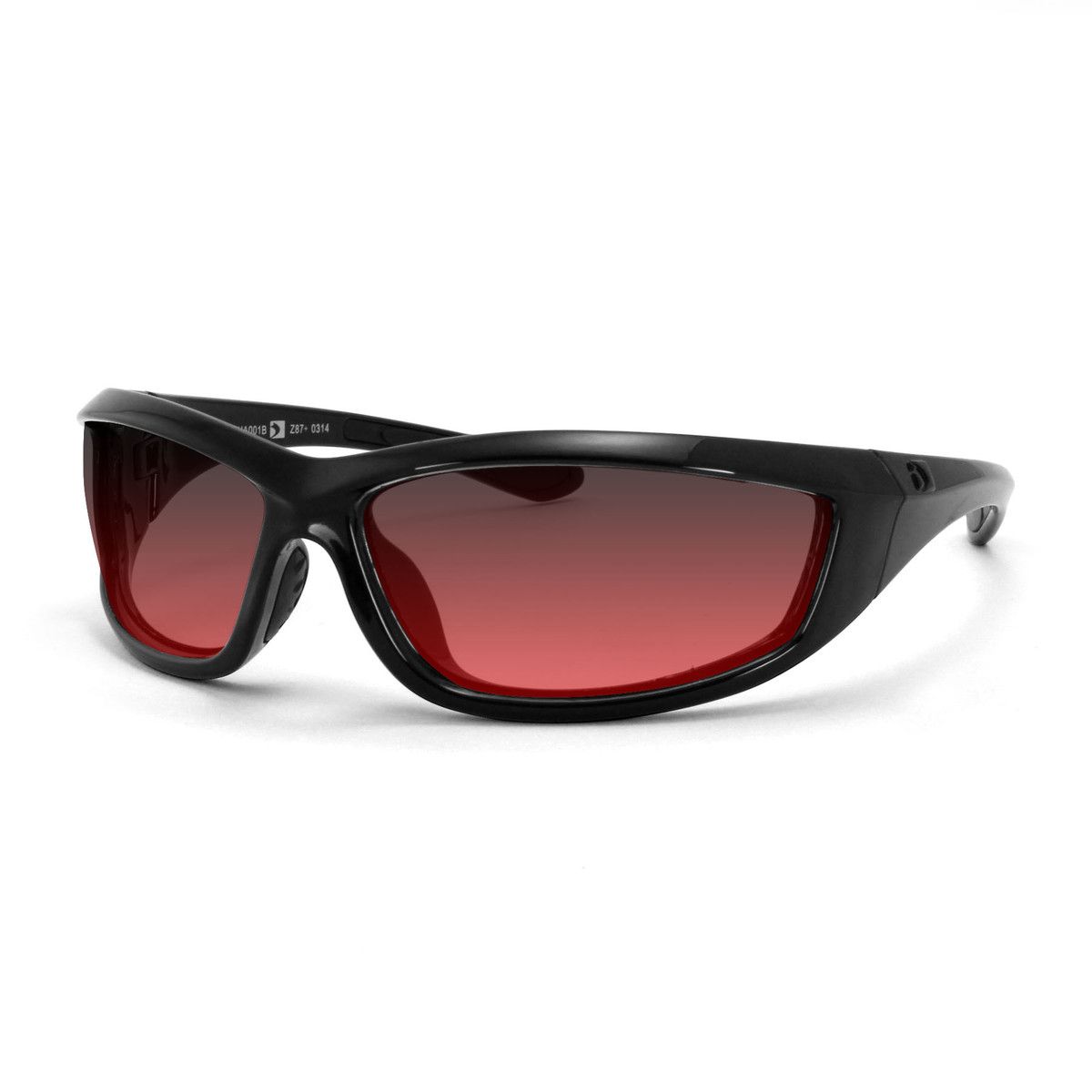 Bobster Charger Gloss Black Frame Bobster Charger Gloss Black Frame, Color: Rose Lens ECHA001R