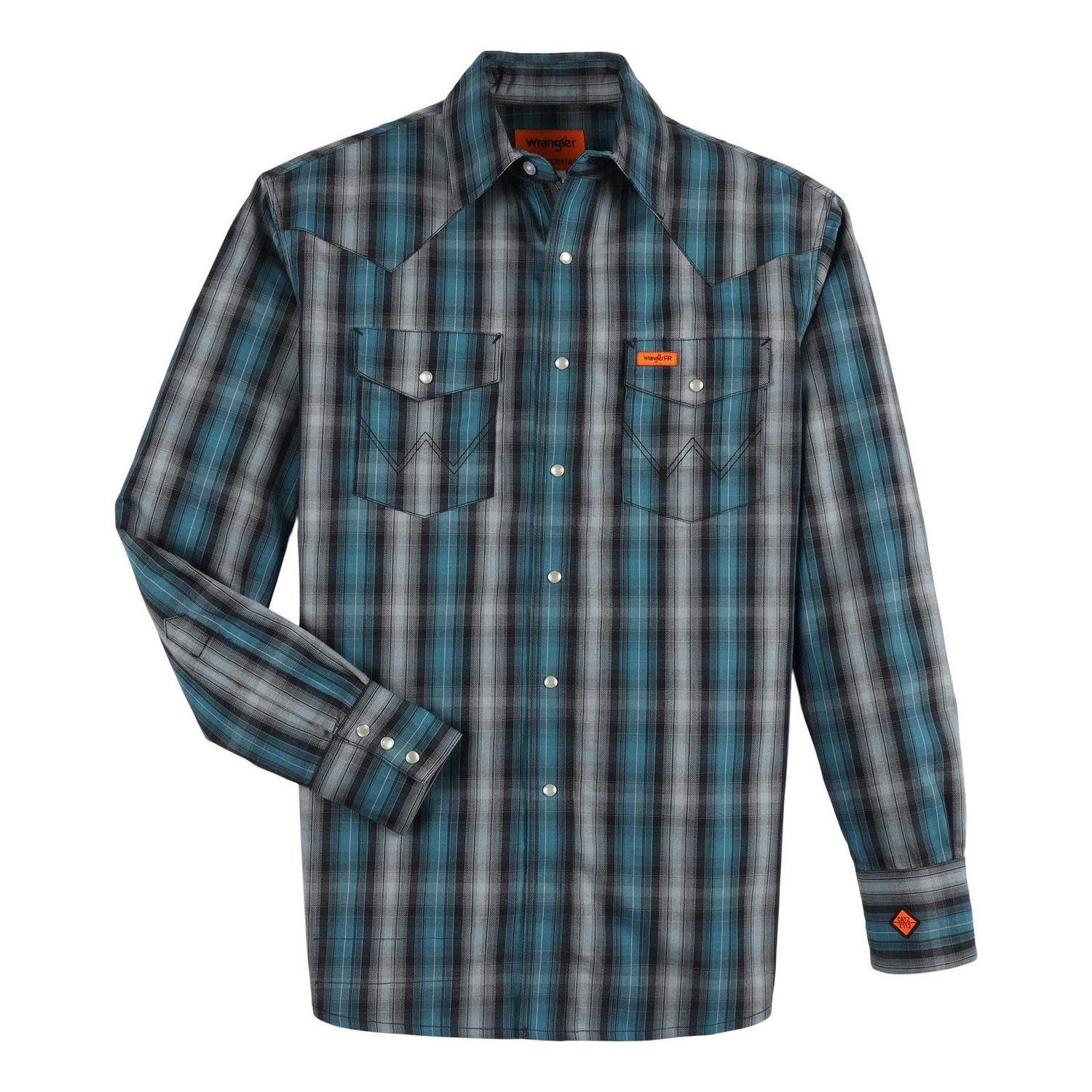 **WRANGLER FR Flame Resistant 20X Snap Long Sleeve Shirt **WRANGLER FR Flame Resistant 20X Snap Long Sleeve Shirt