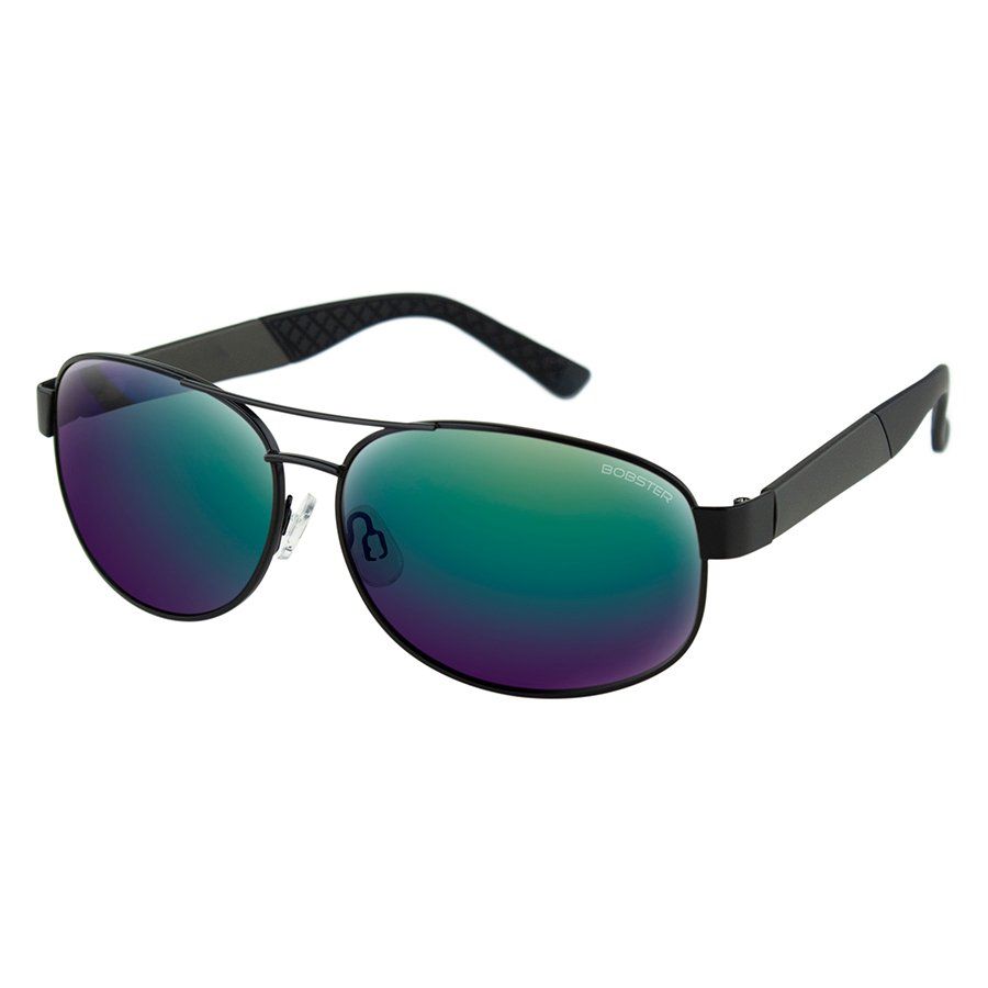 Bobster Commander Bobster Commander, Color: Brown HD Green Mirror Lens W Matte Metallic Charcoal/Matte Black Metal Frame BCOM101HD
