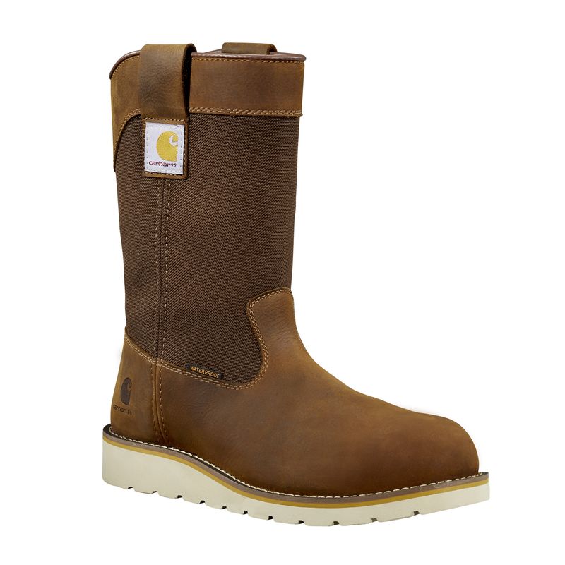 Carhartt Wellington Wedge 10 Carhartt Wellington Wedge 10" Safety Toe Work Boot – Brown (FW1232)