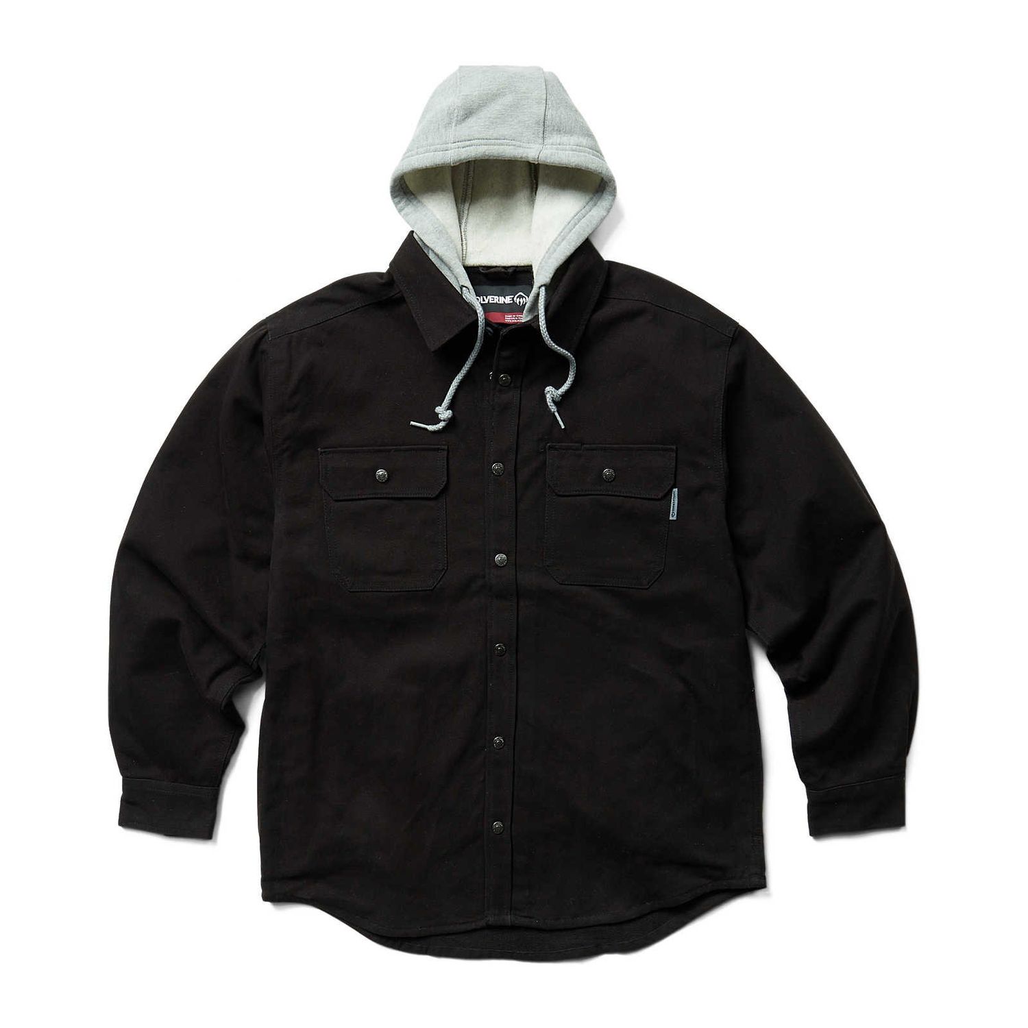 Wolverine Overman Canvas Hooded SJ, Color: EXT/BLACK W120389E-003, Size: LT