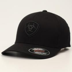 Ariat Men's Flexfit Cap Logo Black 1512401, Size: S/M