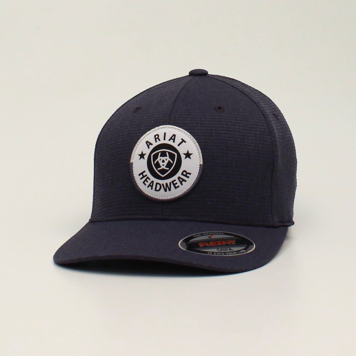 Ariat Men's FlexFit Round Shield Patch Cap- Blue (A300015427) Ariat Men's FlexFit Round Shield Patch Cap- Blue (A300015427)