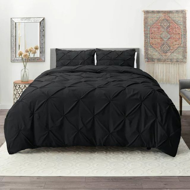 Clara Clark™ Ultra Soft 3-Piece Duvet Cover Set – Black Clara Clark™ Ultra Soft 3-Piece Duvet Cover Set – Black, Size: TWIN