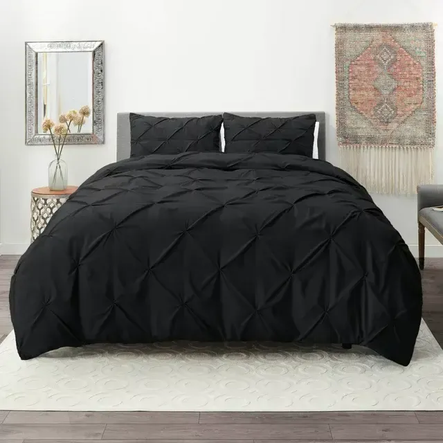 Clara Clark™ Ultra Soft 3-Piece Duvet Cover Set – Black