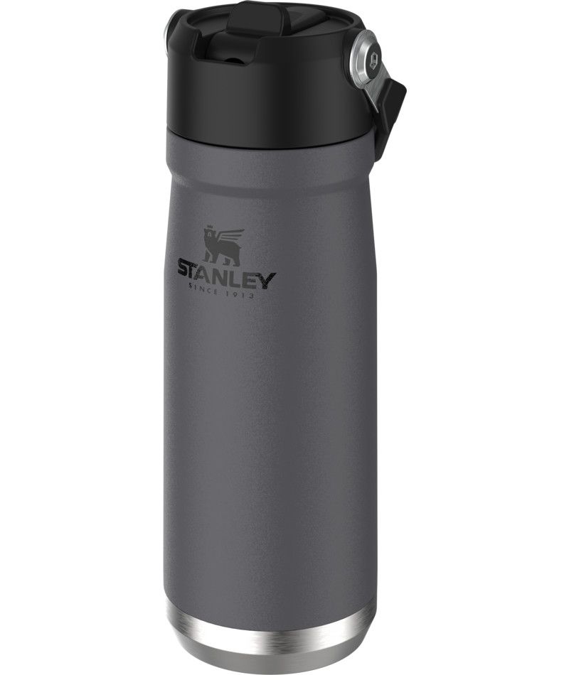 Stanley The IceFlow Flip Straw Water Bottle 22oz, Color: Charcoal