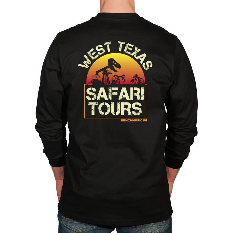 Benchmark FR West Texas Safari Long Sleeve Shirt – Black (3118FRBK)