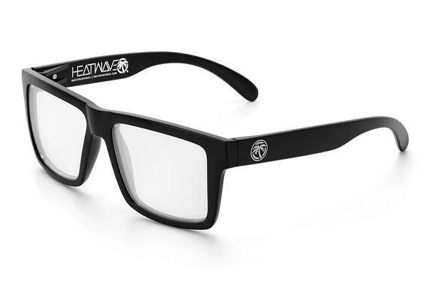 HEATWAVE Vise Z87 Glasses, Color: Black Frame / Clear Lens
