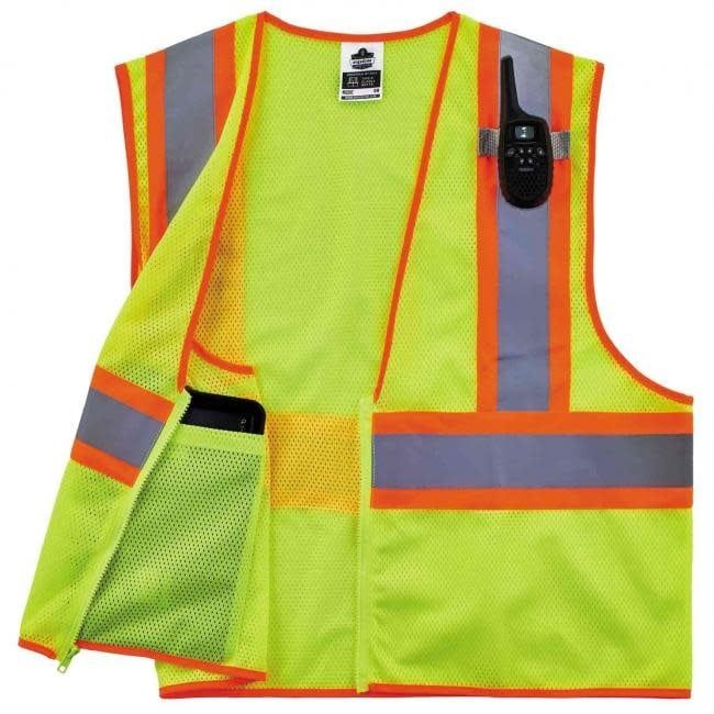 Ergodyne GloWear® Two-Tone Hi-Vis Safety Vest Lime, Type R Class 2- 8229Z