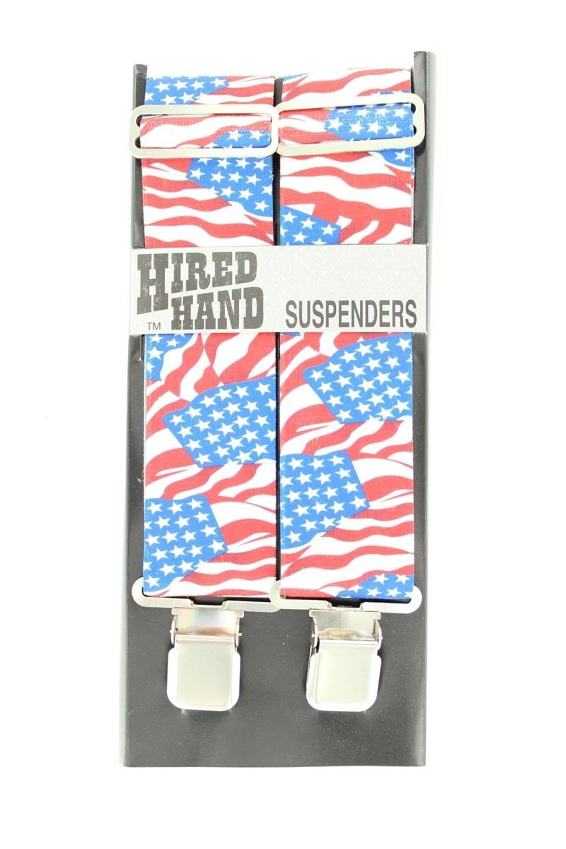 Nocona Suspenders 48 Rd Wht Blue N8510404