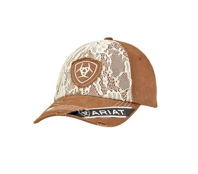 Ariat Women's Lace Ball Cap with Horseshoe Patch – (1514802) Ariat Women's Lace Ball Cap with Horseshoe Patch – (1514802)