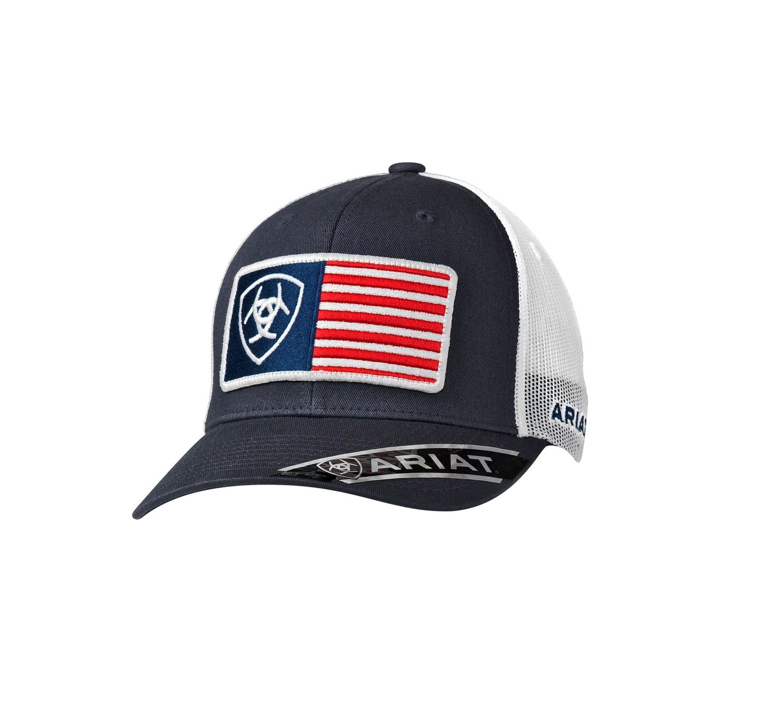 Ariat Men's USA Flag Patch Mesh Back Cap – Navy (1517603) Ariat Men's USA Flag Patch Mesh Back Cap – Navy (1517603)