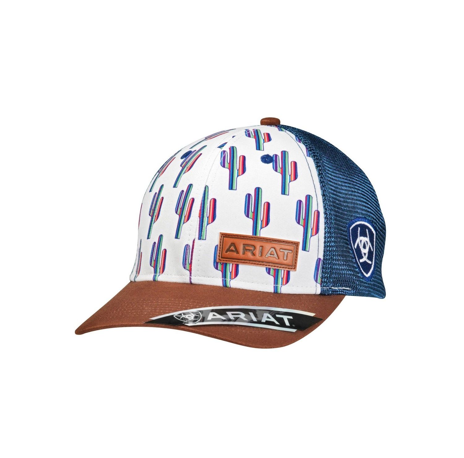 Ariat Women's Cactus Design Mesh Back Cap – White Multicolor (1512605) Ariat Women's Cactus Design Mesh Back Cap – White Multicolor (1512605)