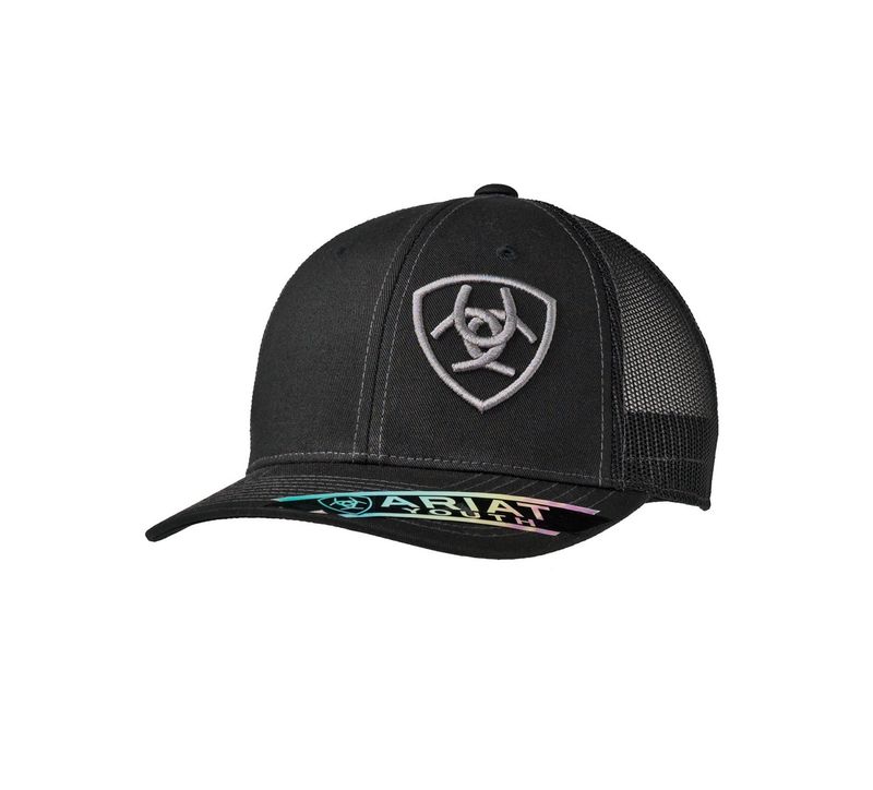 Ariat Youth Signature Logo Mesh Back Cap – Black (1518101)