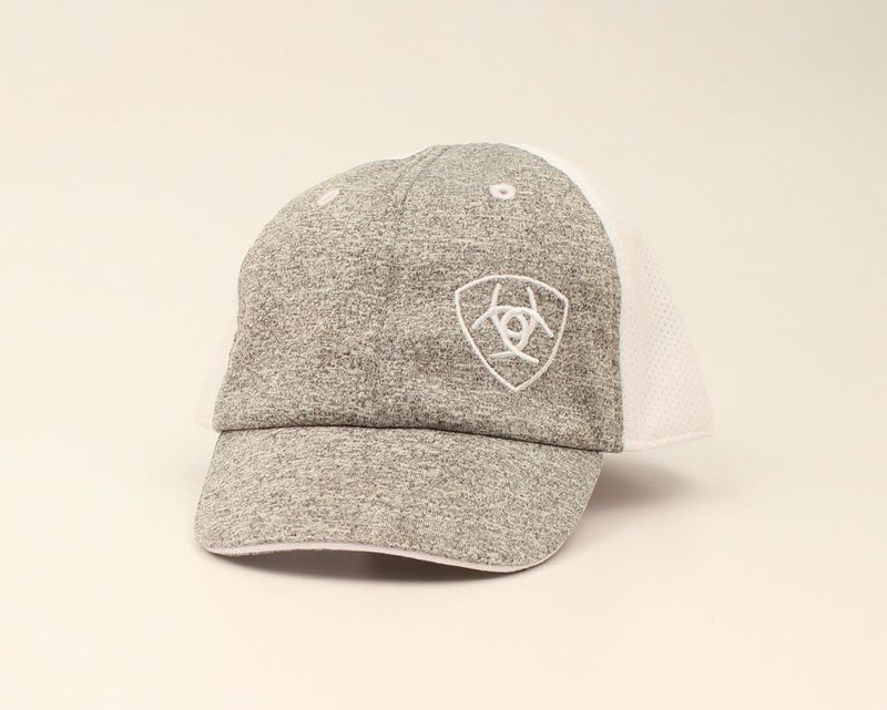 Ariat Infant Shield Logo Cap – Heather Grey & White (A300008206)