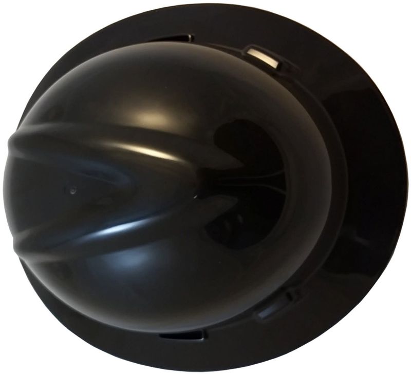 MSA Black 454737 V-Gard Full Brim Hard Hats with Staz-On Suspensions