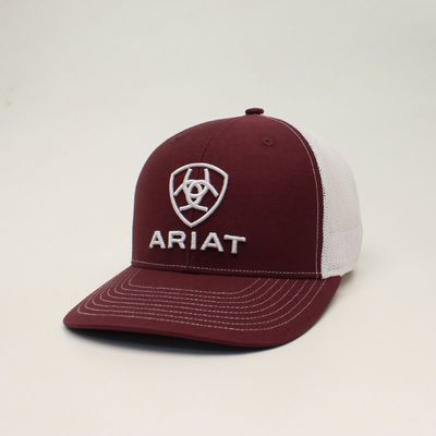 Ariat R112 Snapback White Embroidery Burgundy A300012609 Ariat R112 Snapback White Embroidery Burgundy A300012609