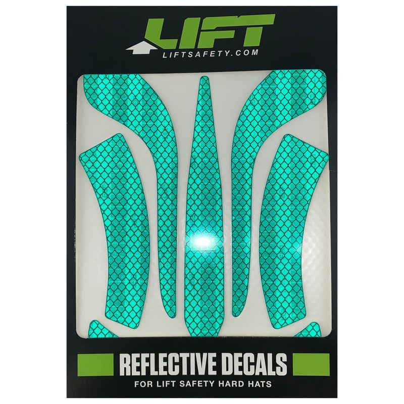 DAX Lift Reflective Decal Kit for Hard Hats – Green (HDRD-20GN)