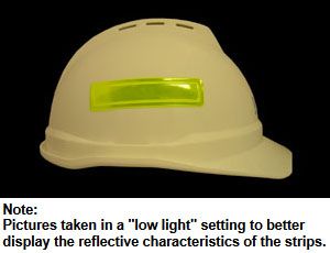 ERB Reflective Strips for Hard Hats – Fluorescent Lime (Model 19570)