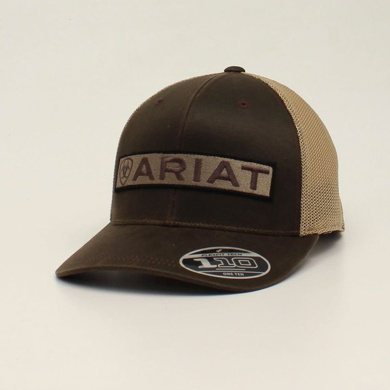 Ariat Men's Flexfit 110 Shield Logo Mesh Back Cap – Brown (A300014302)