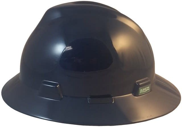 MSA Navy Blue SO-802975  V-Gard Full Brim Hard Hats with Staz-On Suspensions