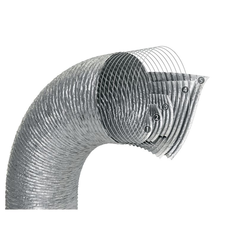 UNIVERSAL 8FT FLEXIBLE METAL DRYER DUCT PM08X10085
