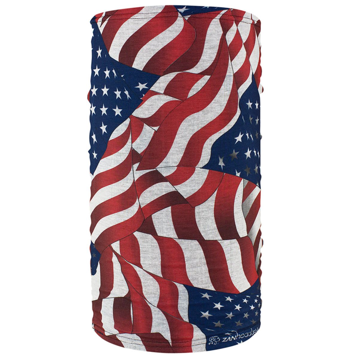 Zan Motley Tube Fleece Lined Wavy American Flag TF265 Zan Motley Tube Fleece Lined Wavy American Flag TF265