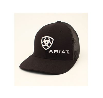 Ariat Men's Richardson 112 Shield Logo Mesh Back Cap – Black (A300003001) Ariat Men's Richardson 112 Shield Logo Mesh Back Cap – Black (A300003001)