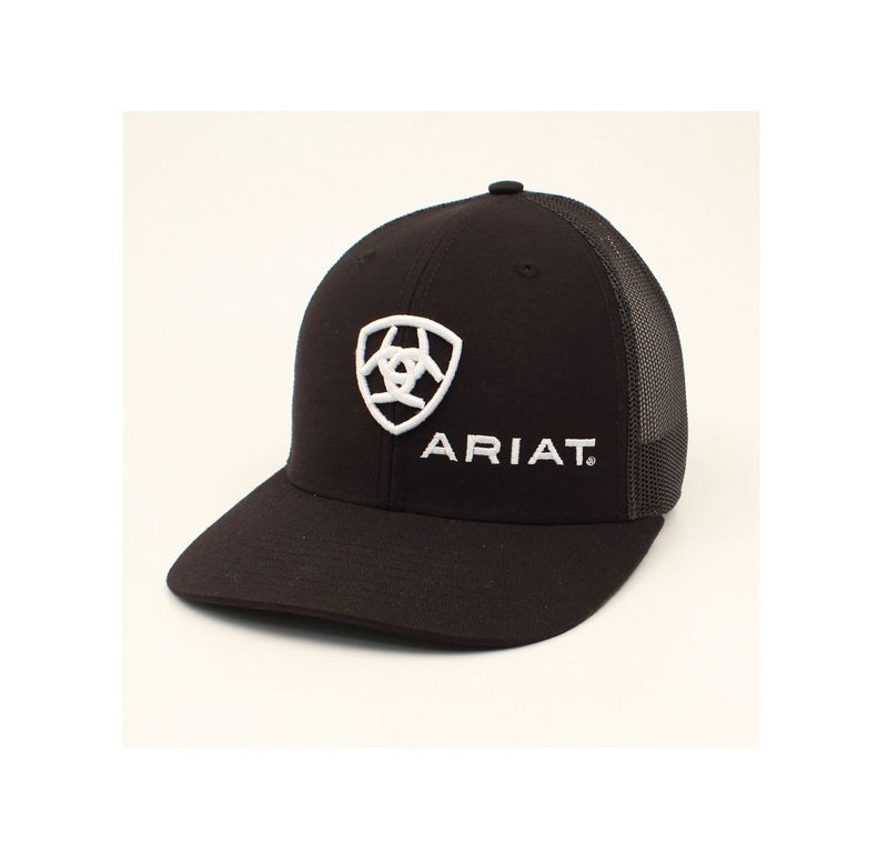 Ariat Men's Richardson 112 Shield Logo Mesh Back Cap – Black (A300003001)