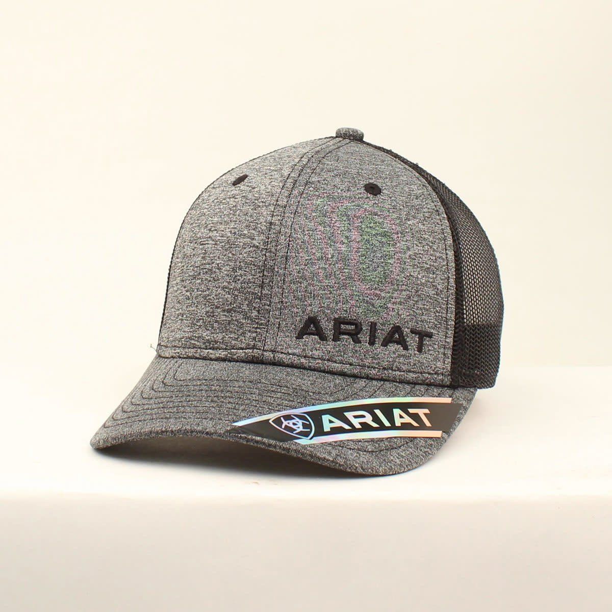 Ariat Men's Heathered Logo Mesh Back Cap – Black (A300005001) Ariat Men's Heathered Logo Mesh Back Cap – Black (A300005001)