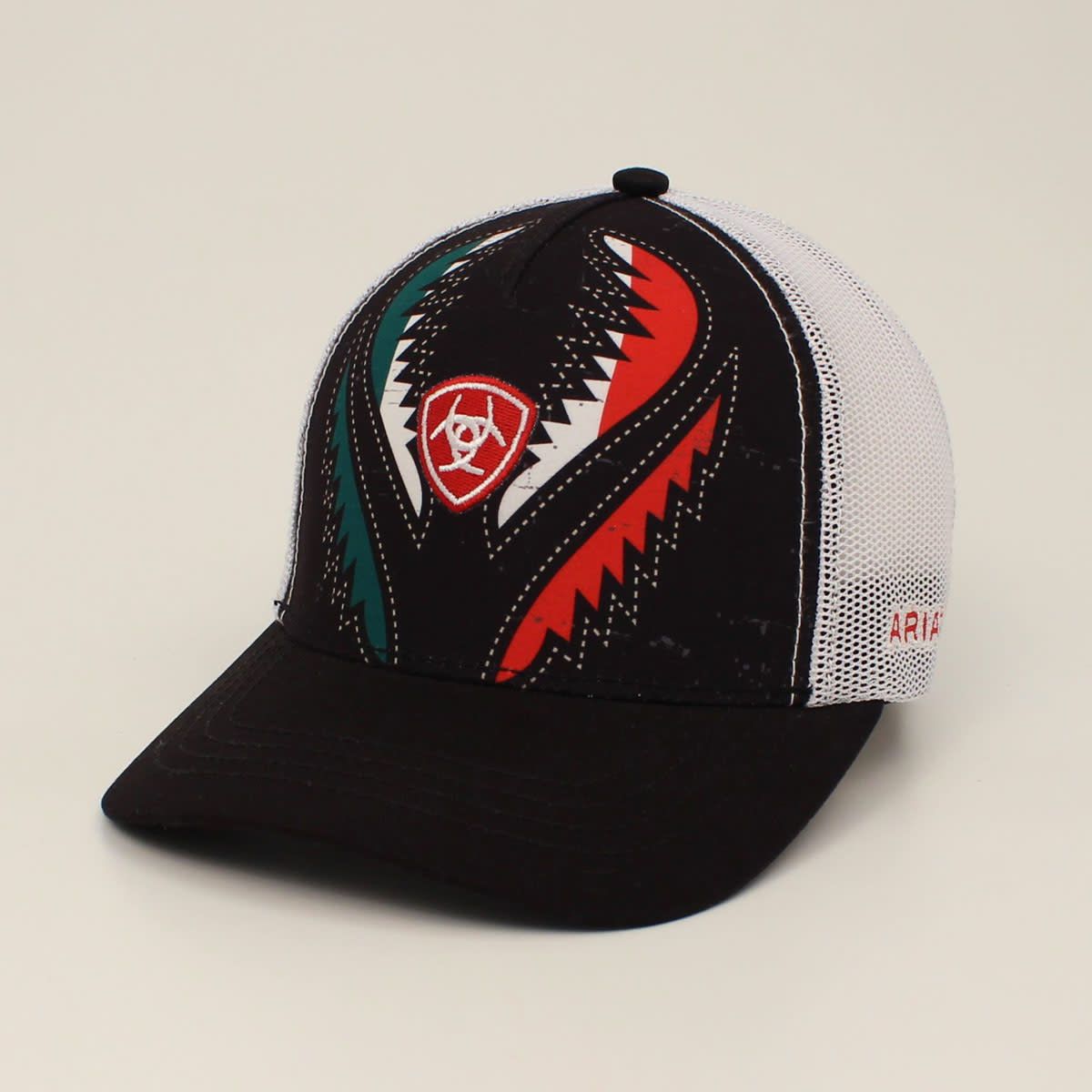 Ariat Mens Snap Back Mexican Flag Black A300025001 Ariat Mens Snap Back Mexican Flag Black A300025001