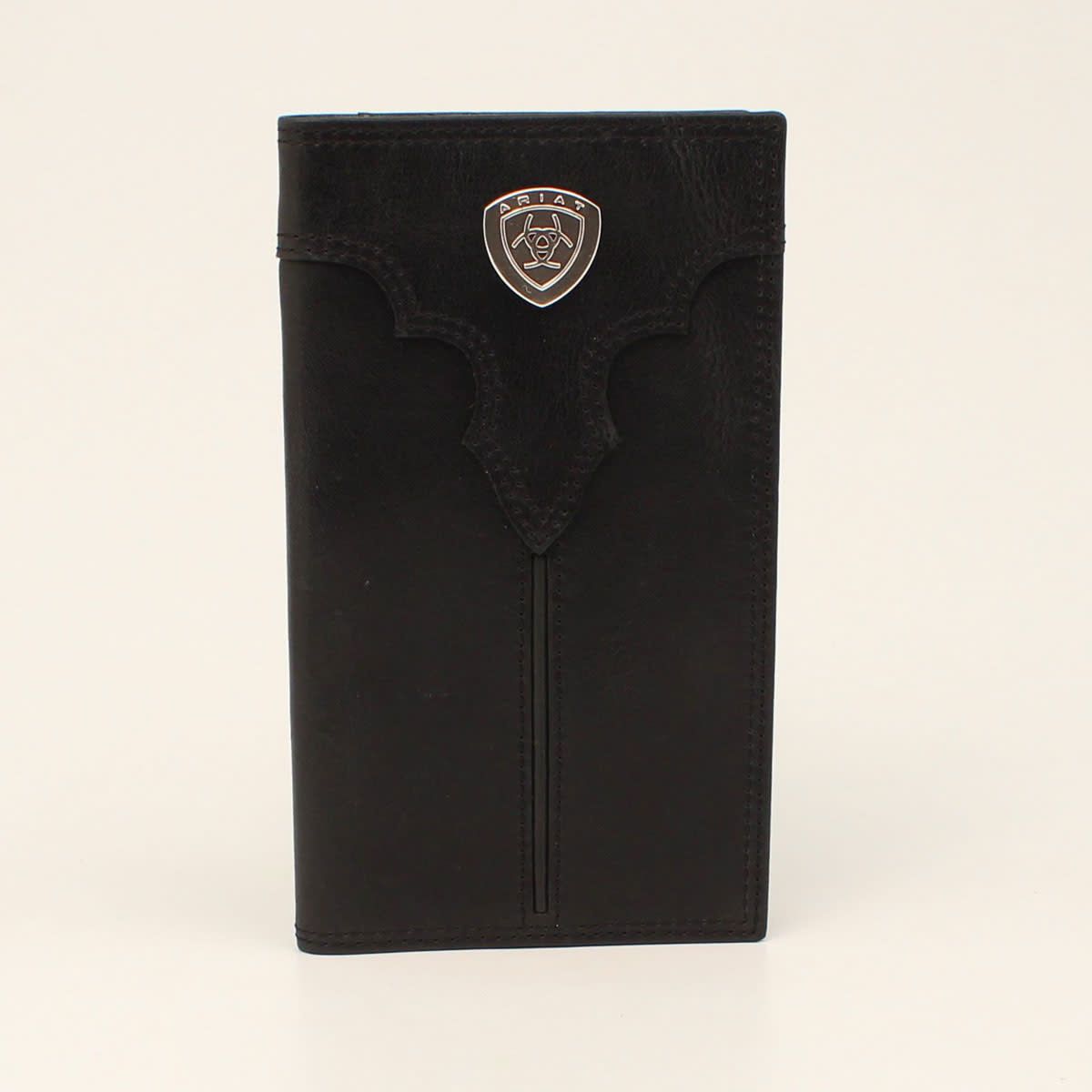 Ariat Mens Rodeo Wallet Center Bump Shield Black A3549701 Ariat Mens Rodeo Wallet Center Bump Shield Black A3549701