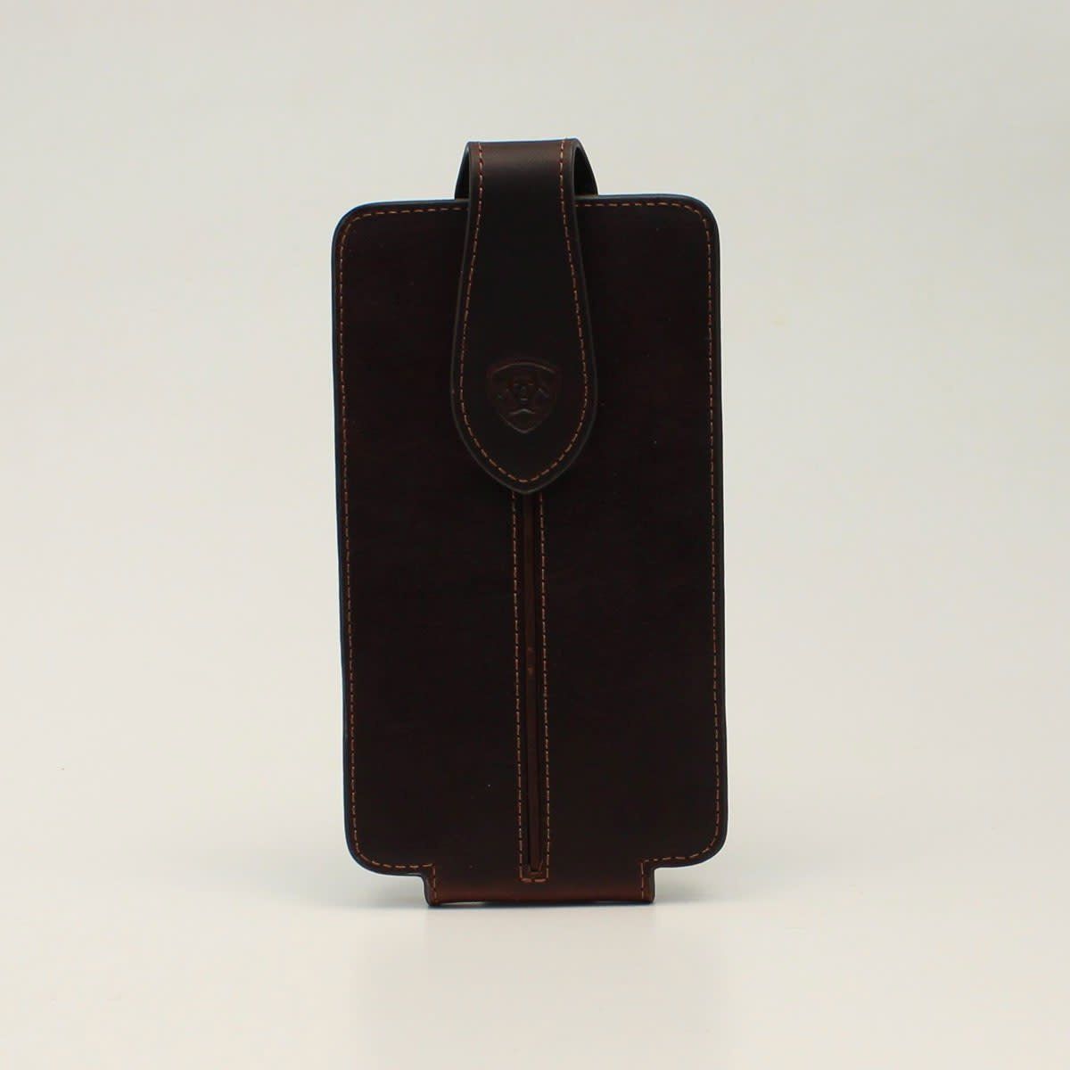 Ariat Men's Leather Cell Phone Case with Shield Logo – Brown (A0602402) Ariat Men's Leather Cell Phone Case with Shield Logo – Brown (A0602402)